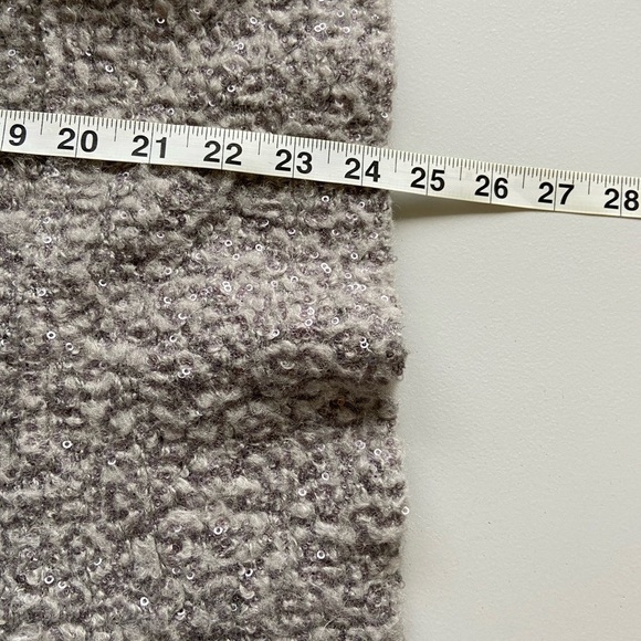 Soft Surroundings Sedona Sequin Sweater Grey Zip S Sparkly Metallic Event - Picture 10 of 10